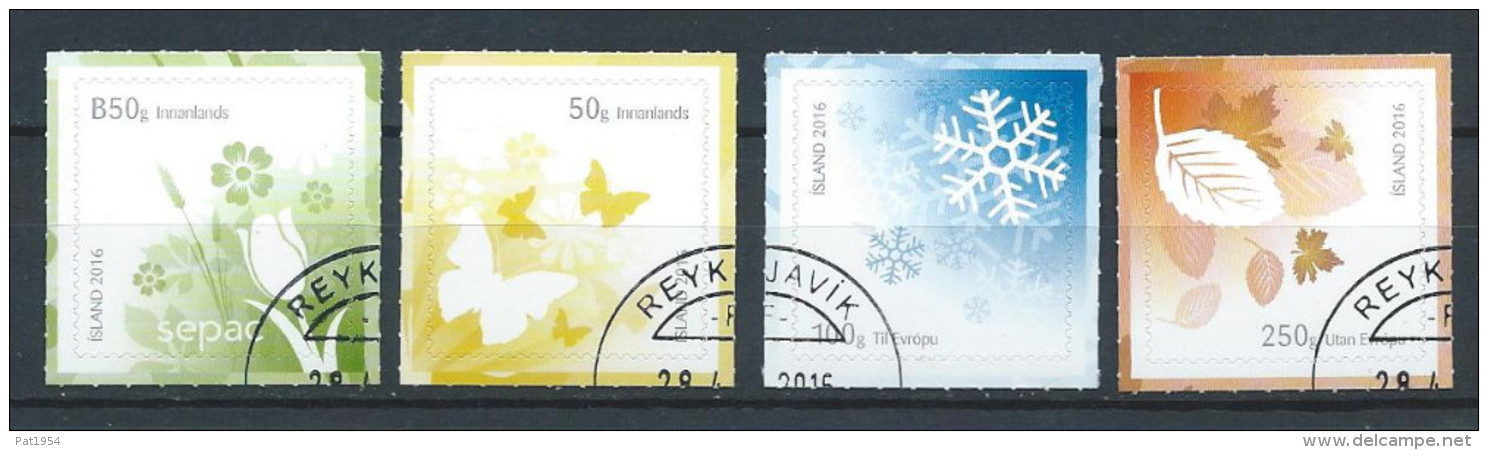 Islande 2016, N°1425/1428 Oblitérés  Les Saisons - Used Stamps