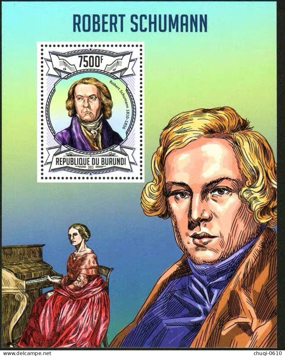 Burundi 2013 German Musician And Composer Robert SchumannMS MNH - Unused Stamps