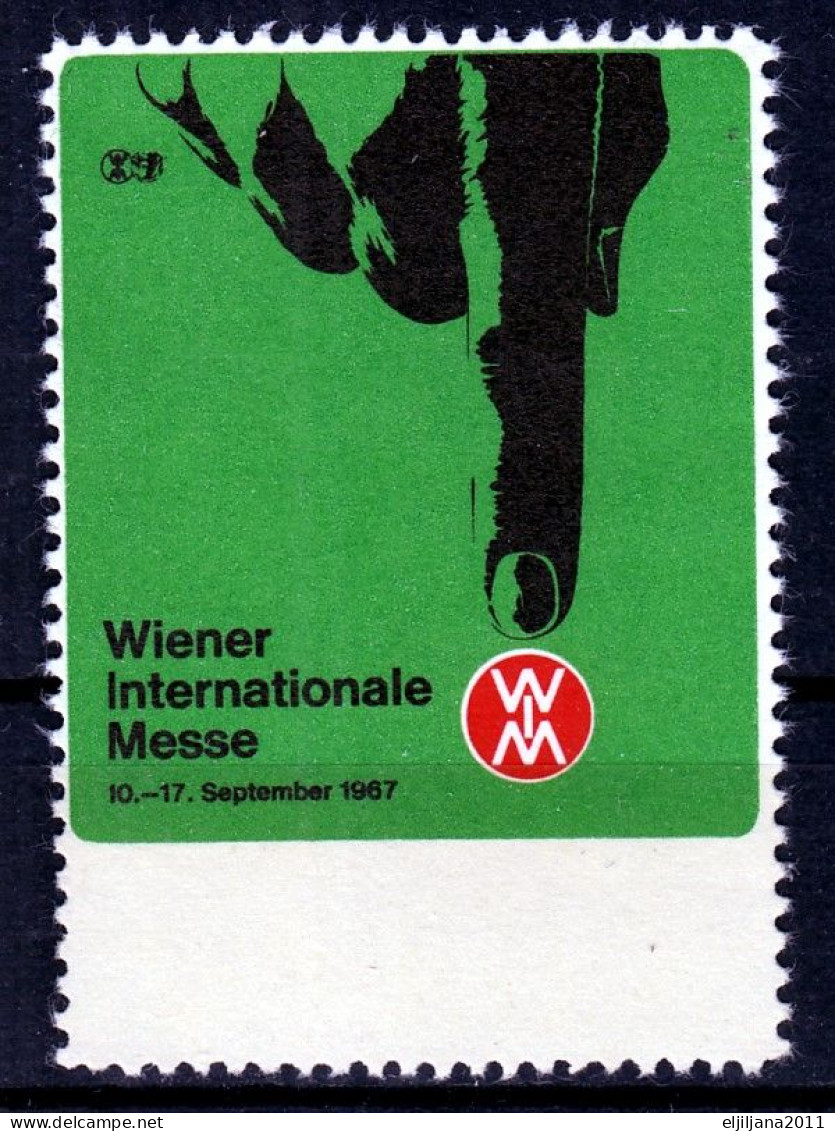 Austria / Österreich 1967 ⁕ Wiener Internationale Messe WIM ⁕ 1v MNH Cinderella Vignette Reklamemarke - Erinnophilie