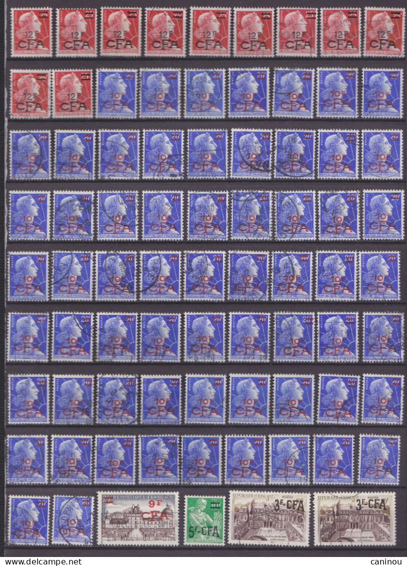 FRANCE REUNION CFA LOT 290 TIMBRES NEUFS ET OBLITERES 1949 - 1974 - Andere & Zonder Classificatie