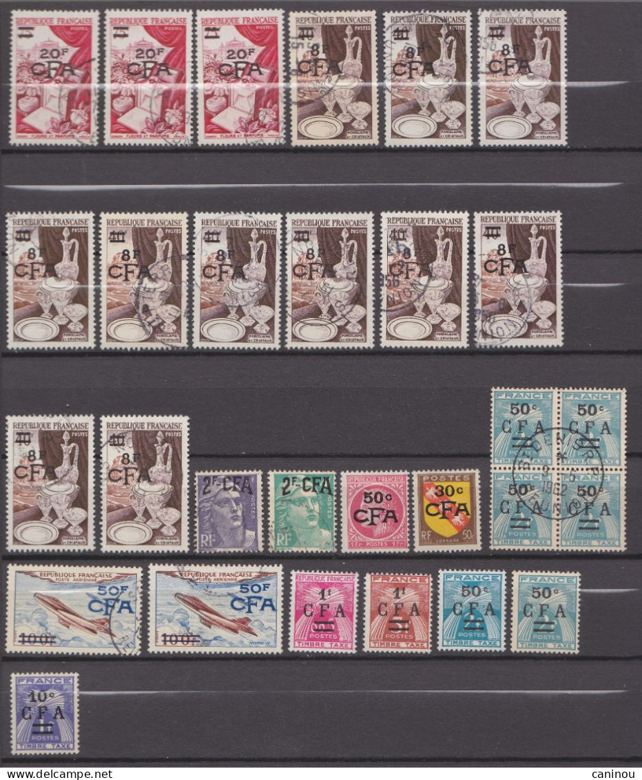 FRANCE REUNION CFA LOT 290 TIMBRES NEUFS ET OBLITERES 1949 - 1974 - Andere & Zonder Classificatie