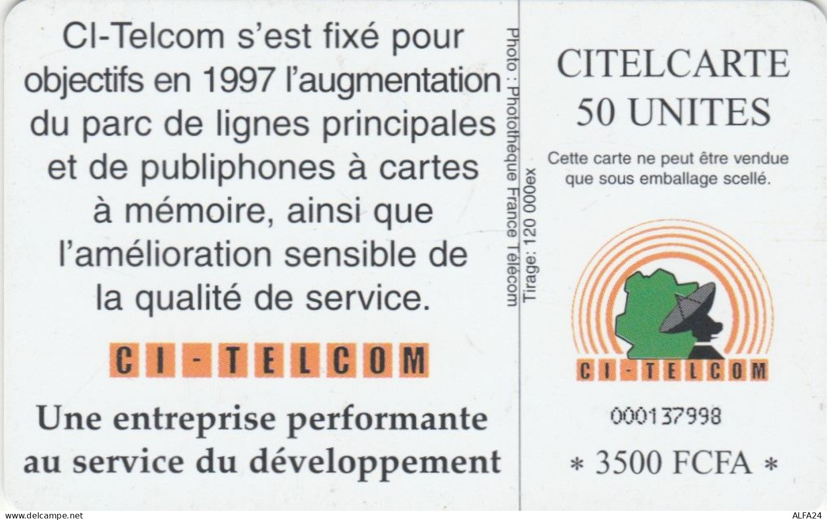 PHONE CARD COSTA D'AVORIO (E64.18.8 - Ivory Coast