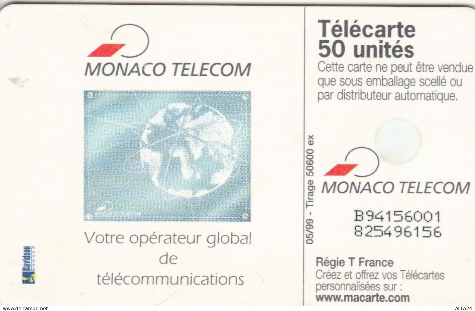 PHONE CARD MONACO  (E64.8.1 - Monace