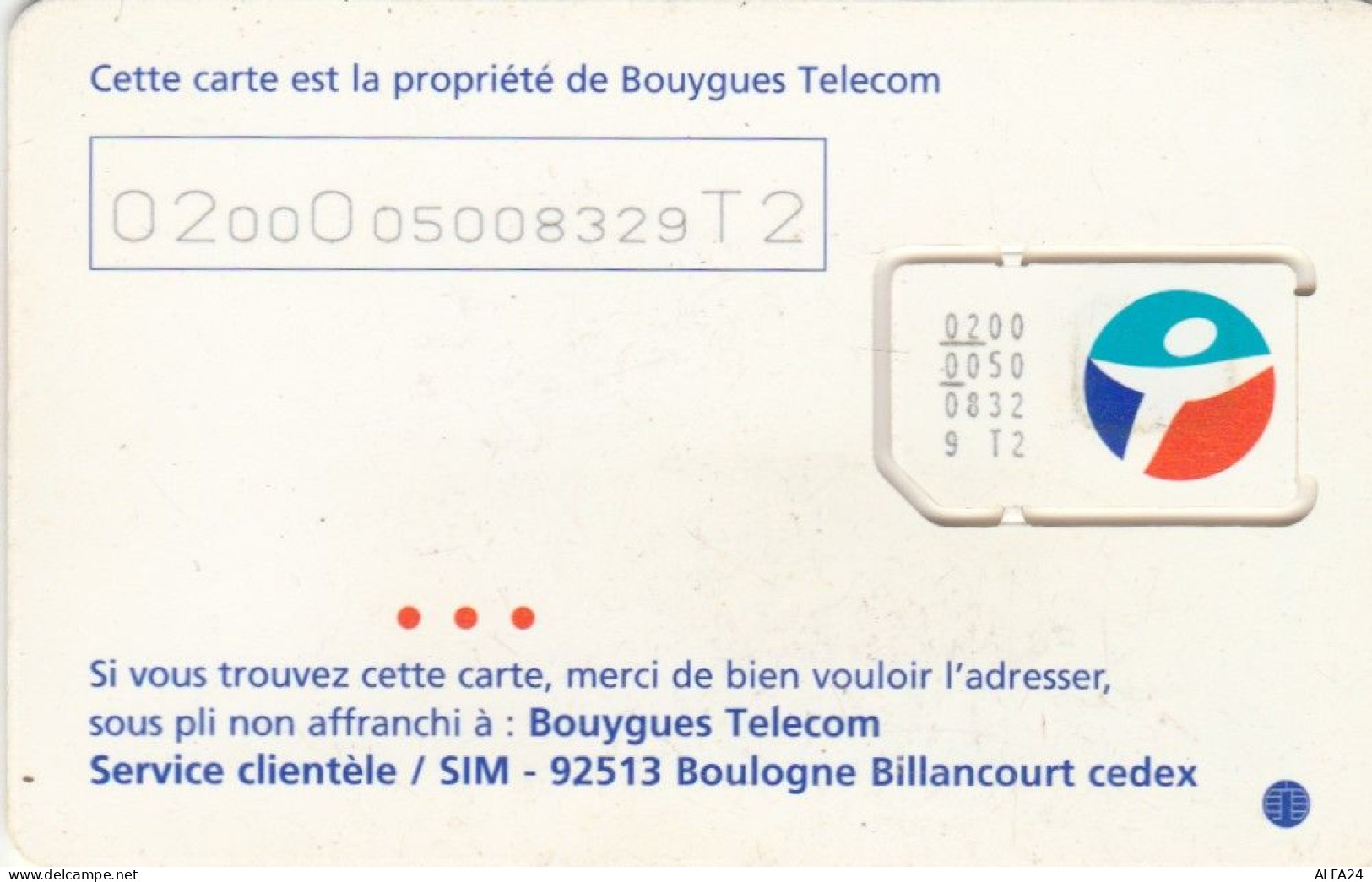 SIM CARD FRANCIA (E64.20.2 - Voorafbetaalde Kaarten: Gsm