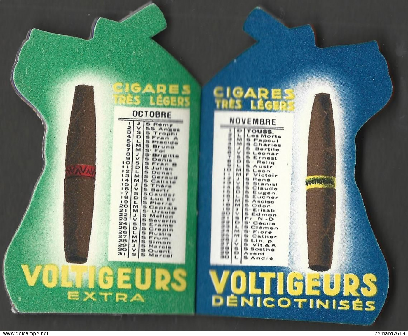 Calendrier    Theme Cigarette Et Tabac   -annee 1936 - Altri & Non Classificati