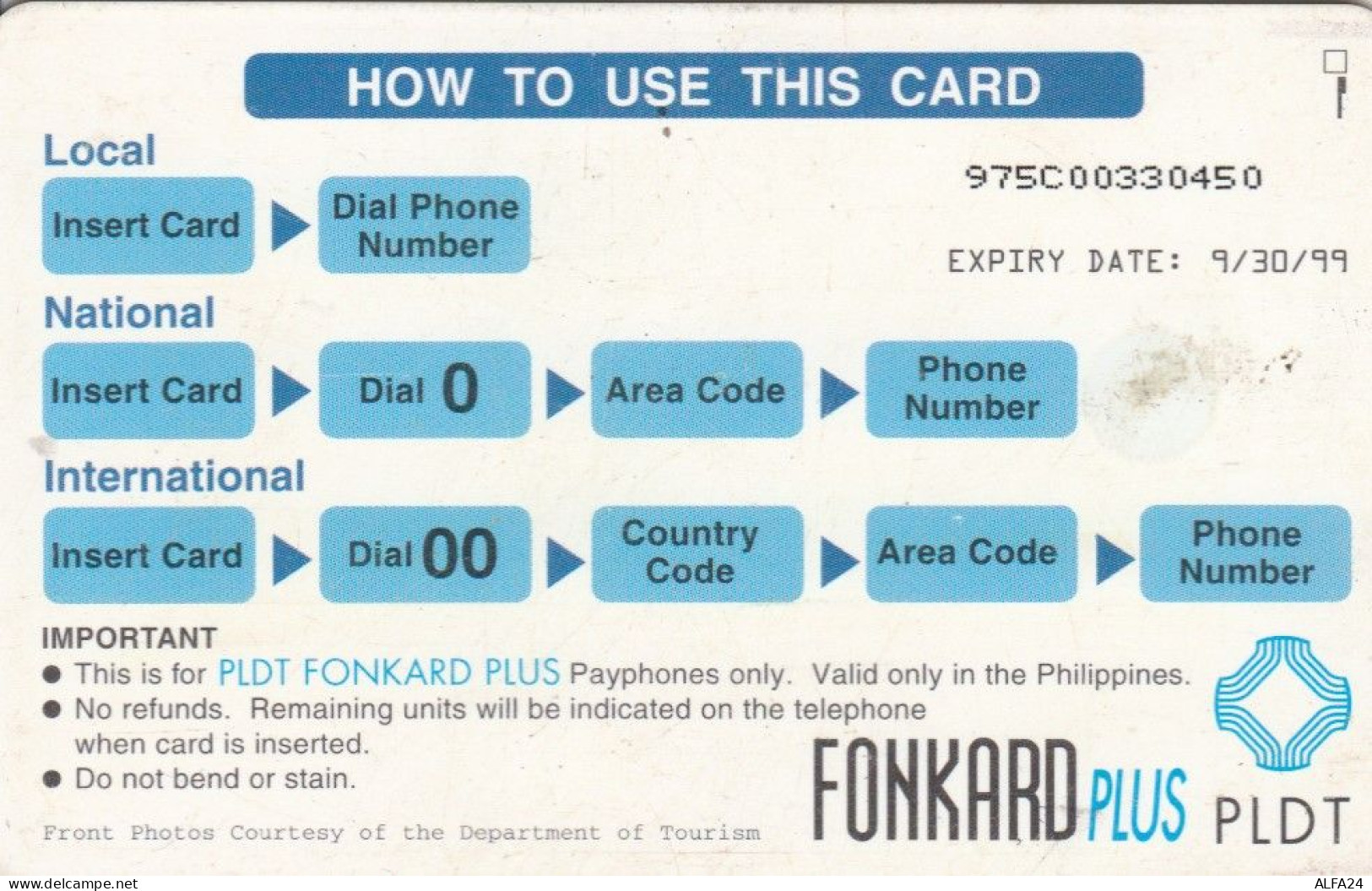 PHONE CARD FILIPPINE (E65.5.1 - Filipinas