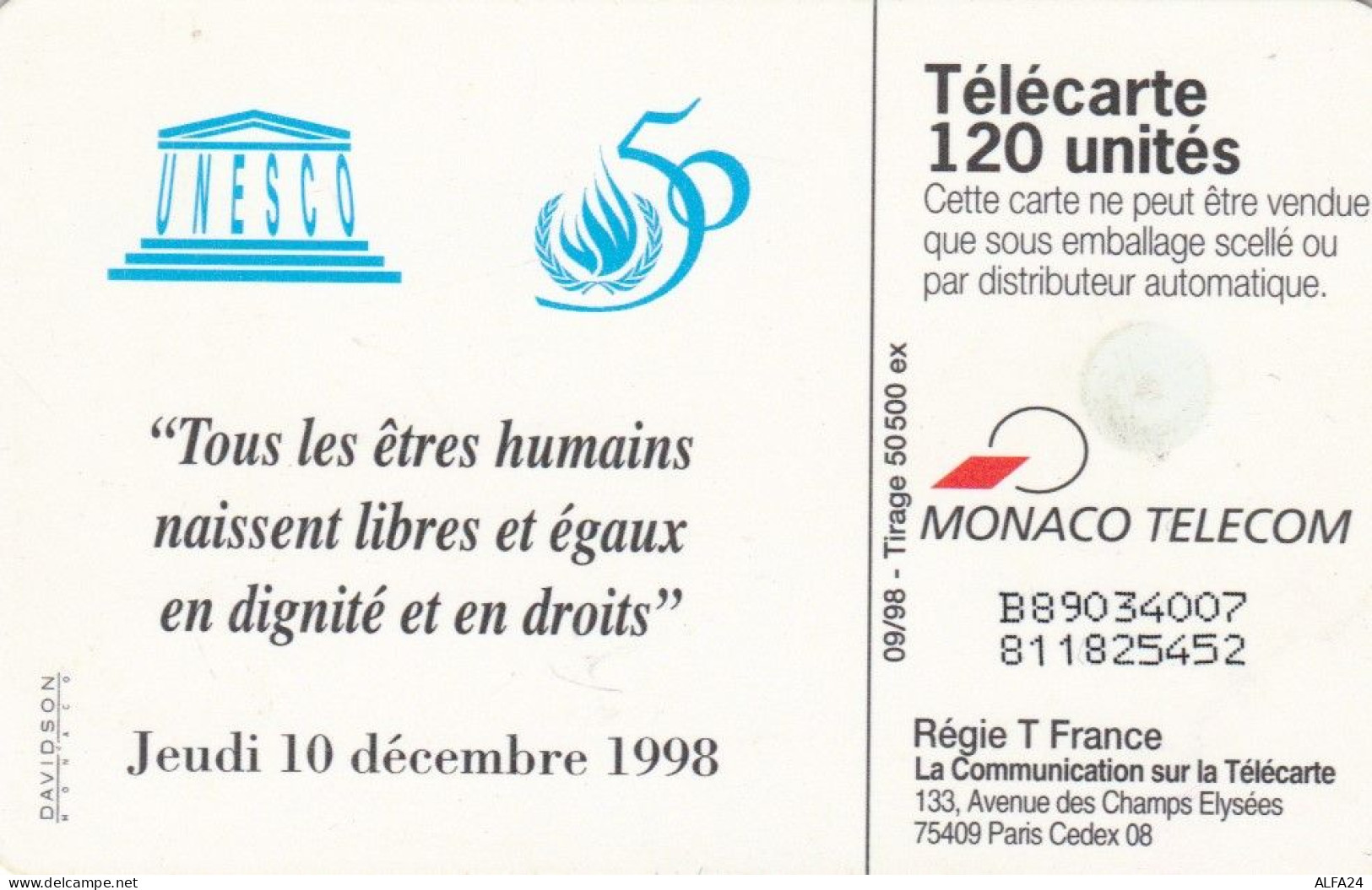 PHONE CARD MONACO (E65.10.6 - Monaco