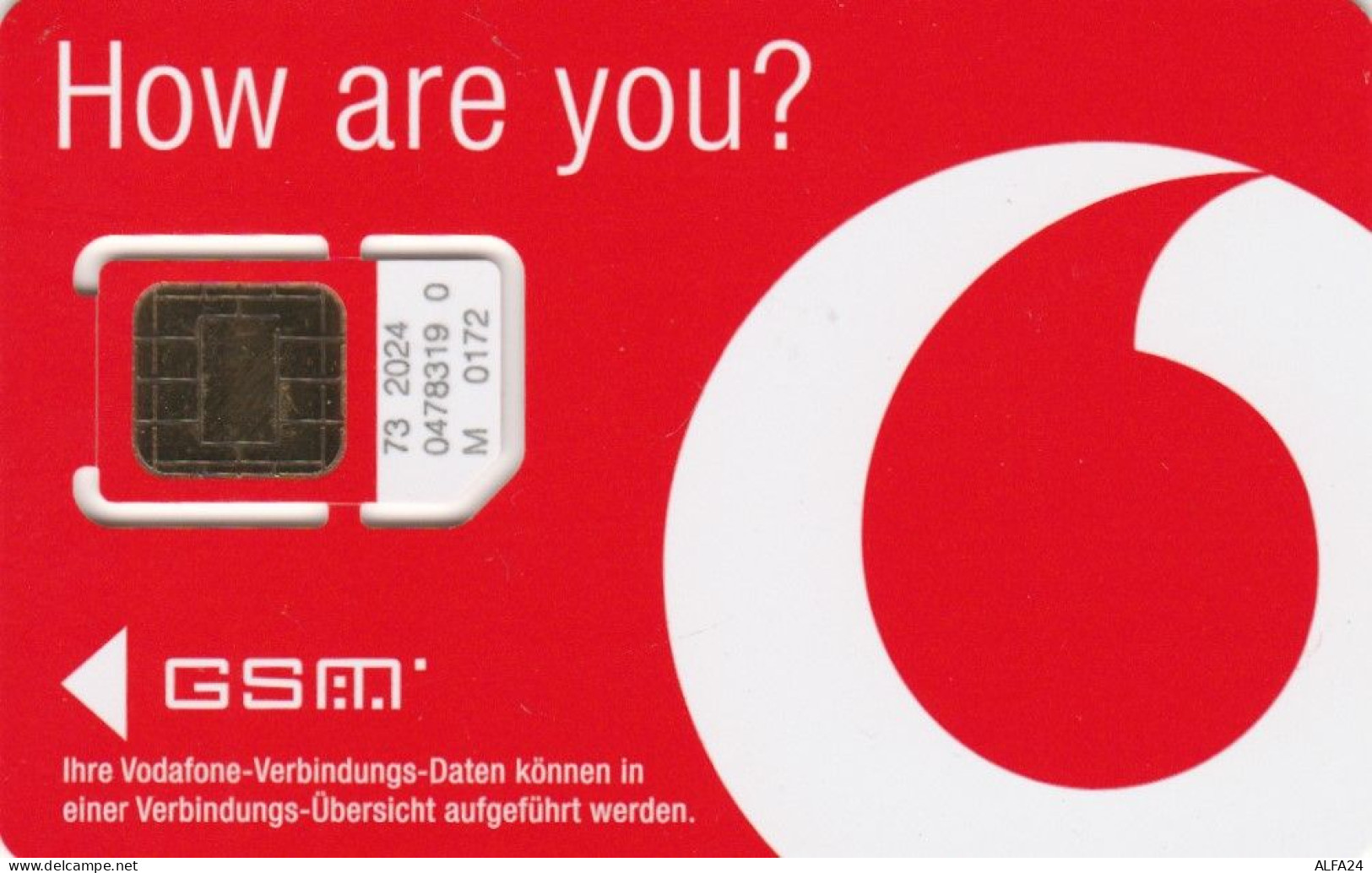 SIM CARD  VODAFONE GERMANIA (E65.22.6 - GSM, Voorafbetaald & Herlaadbare Kaarten