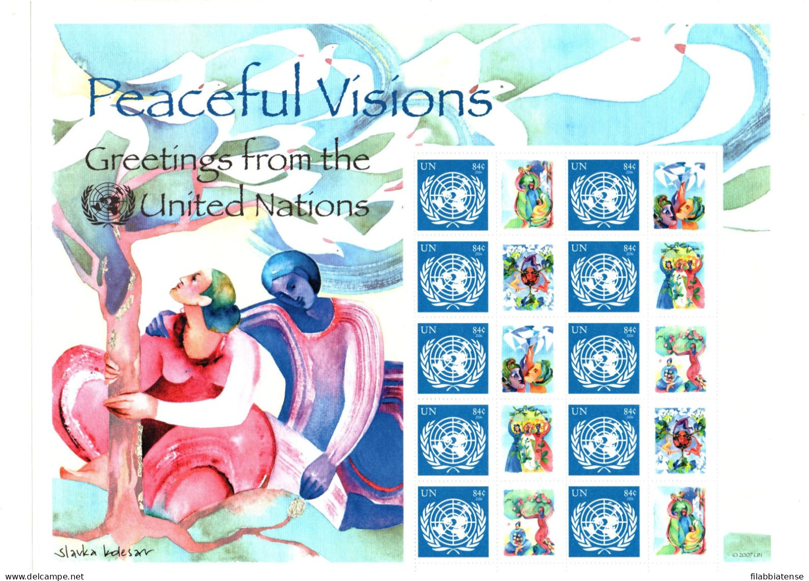 2007 - Nazioni Unite - O.N.U. - Pace - Miniffoglio   ------ - Ungebraucht
