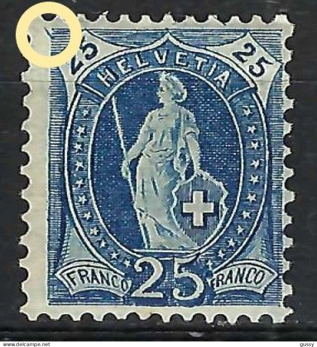 SUISSE Ca.1899: Le ZNr. 73D "Helvétie Debout" Neuf*, Var. "trait Oblique" - Ongebruikt