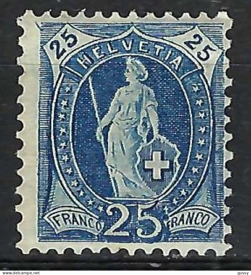 SUISSE Ca.1899: Le ZNr. 73D "Helvétie Debout" Neuf*, Var. "trait Oblique" - Ungebraucht