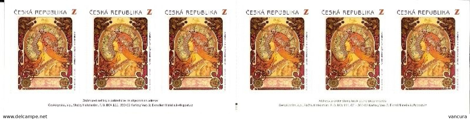 Booklet A 635 (1st And 2nd Issues) Czech Republic Alfons Mucha Motives 2010 - Astrologie