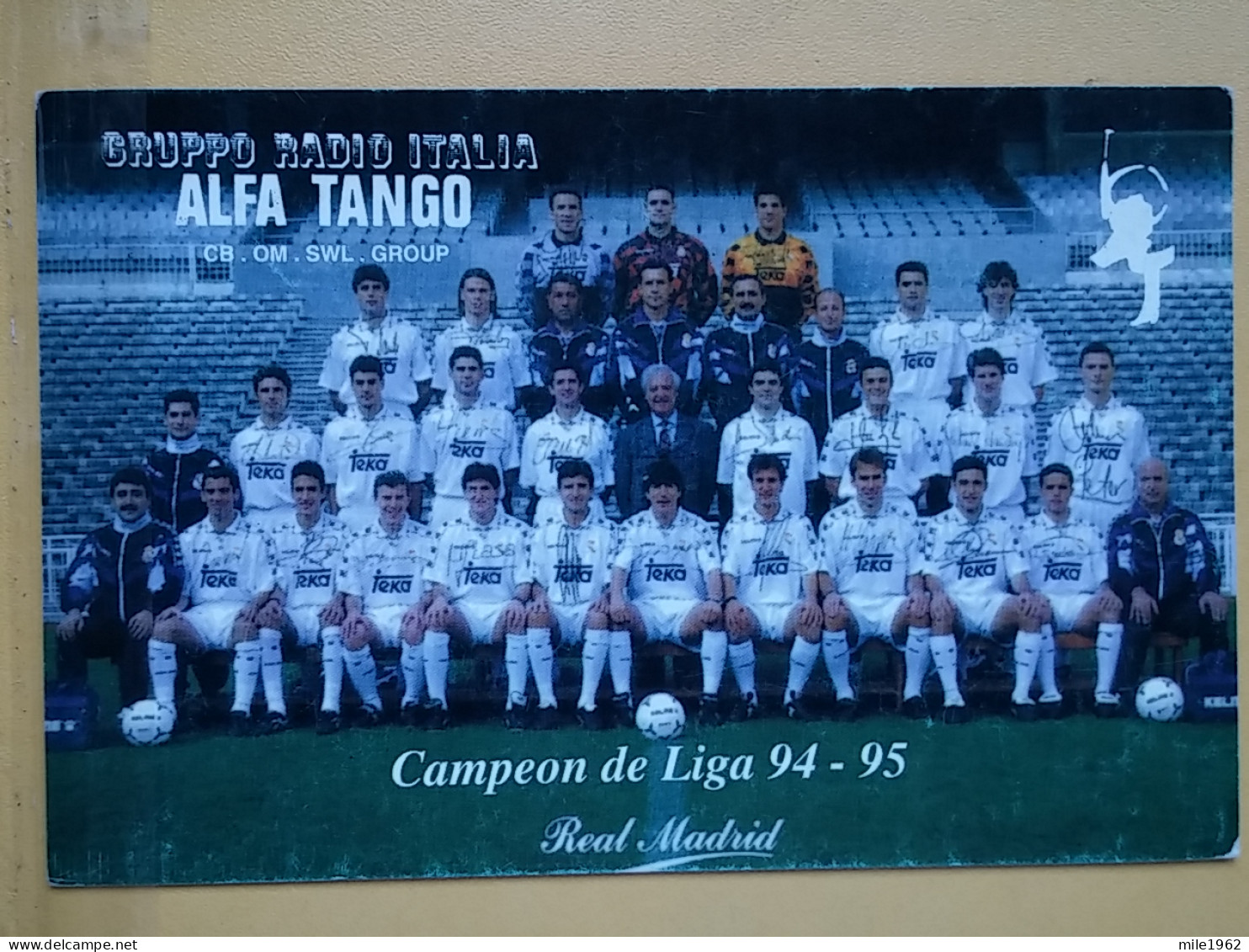 KOV 487-14 - FOOTBALL CLUB REAL MADRID 1994 - GRUPPO RADIO ITALIA -ALFA TANGO - RADIO AMATEUR - Soccer