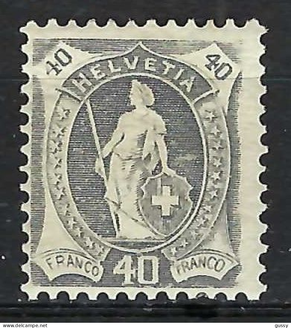 SUISSE Ca.1894: Le ZNr. 89B "Helvétie Debout" Neuf* - Unused Stamps