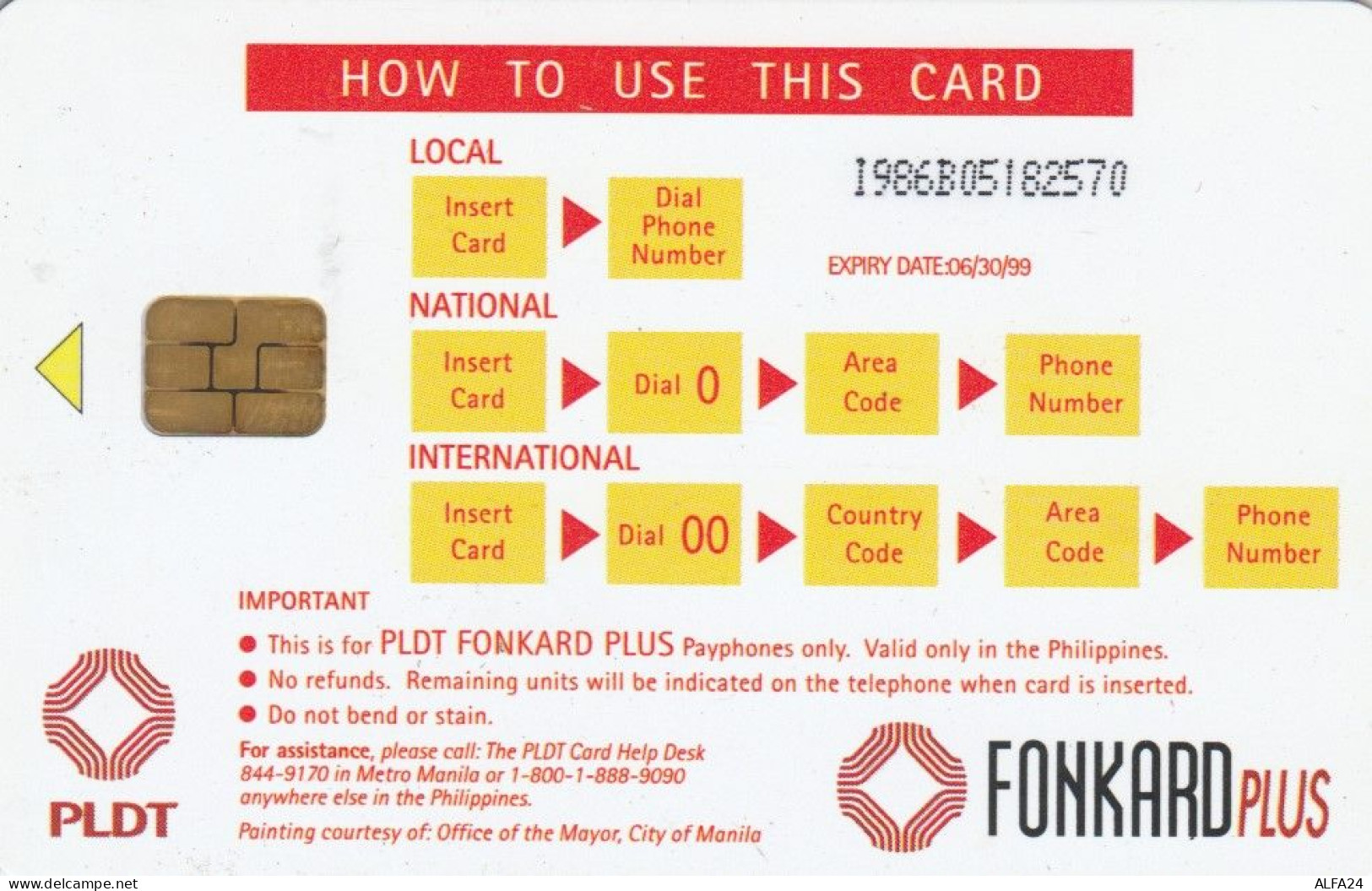 PHONE CARD FILIPPINE (E66.22.1 - Philippinen