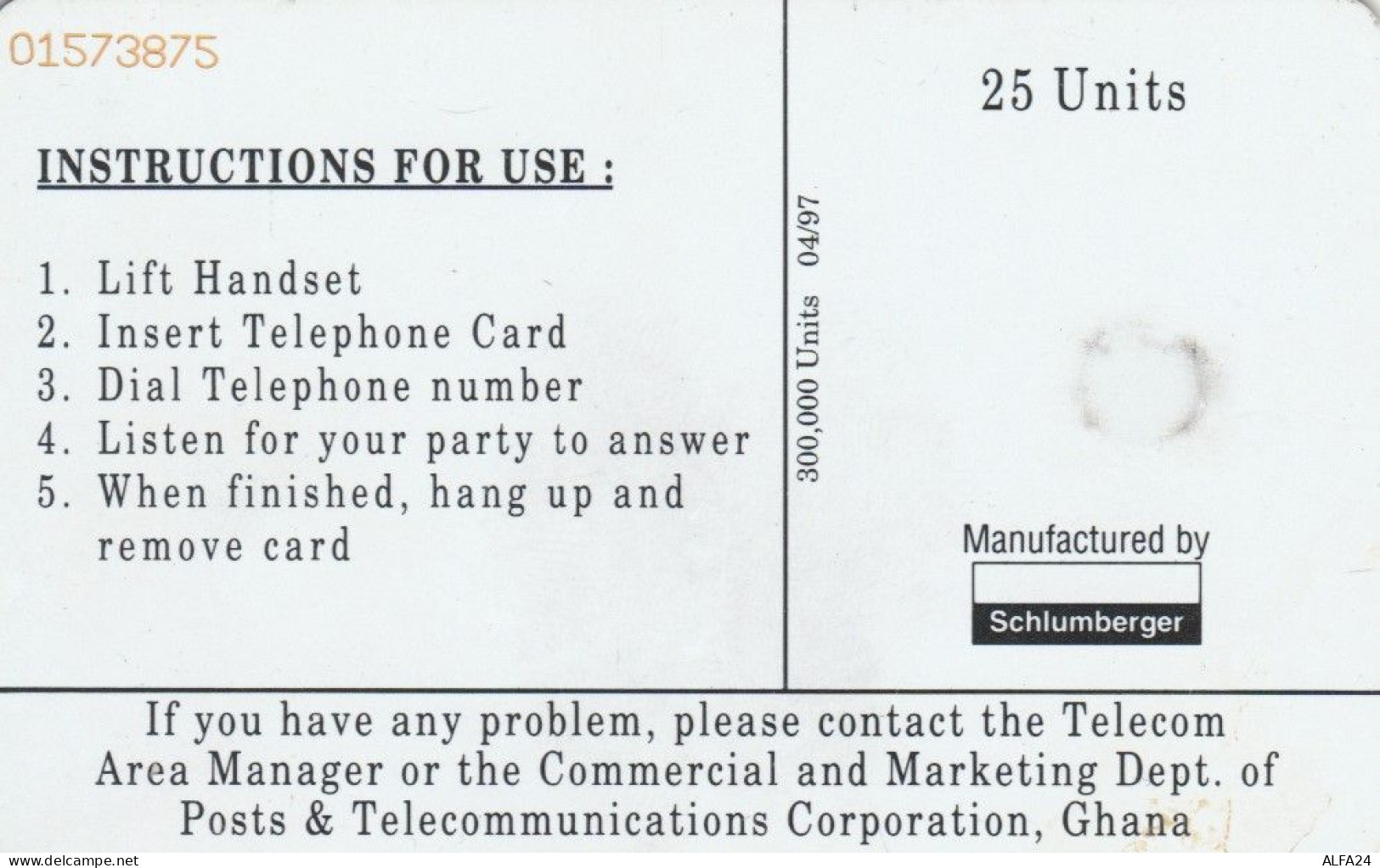 PHONE CARD GHANA (E66.22.7 - Ghana