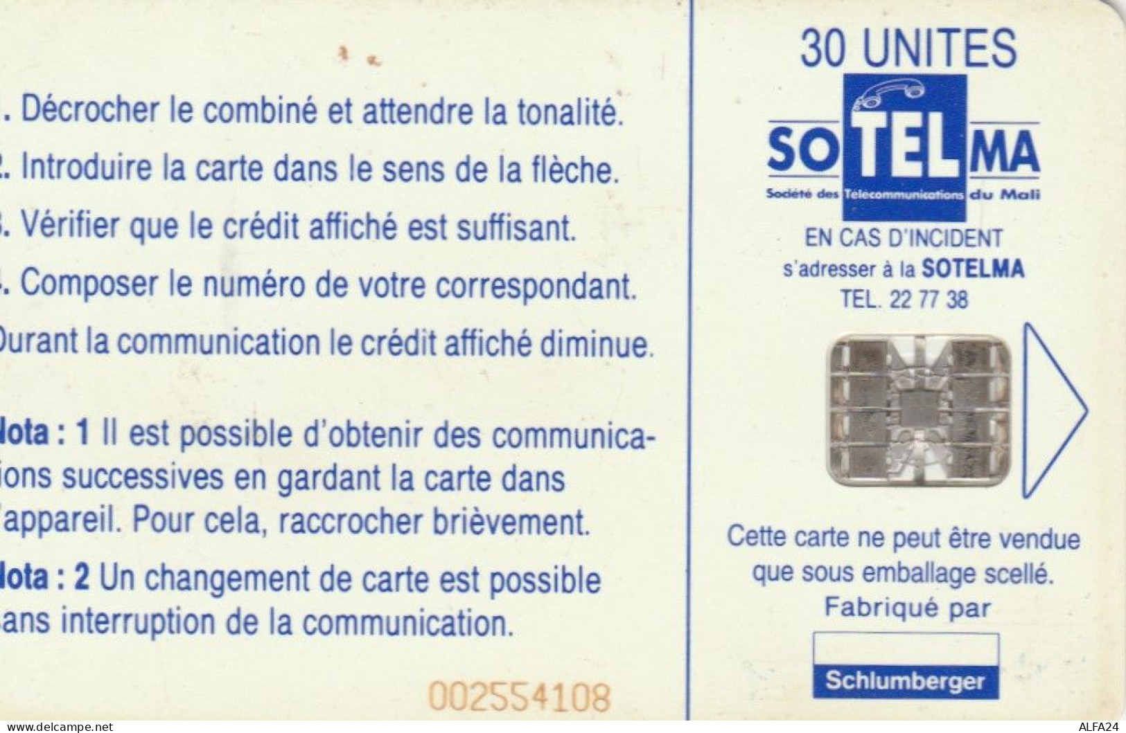 PHONE CARD MALI (E66.13.5 - Mali