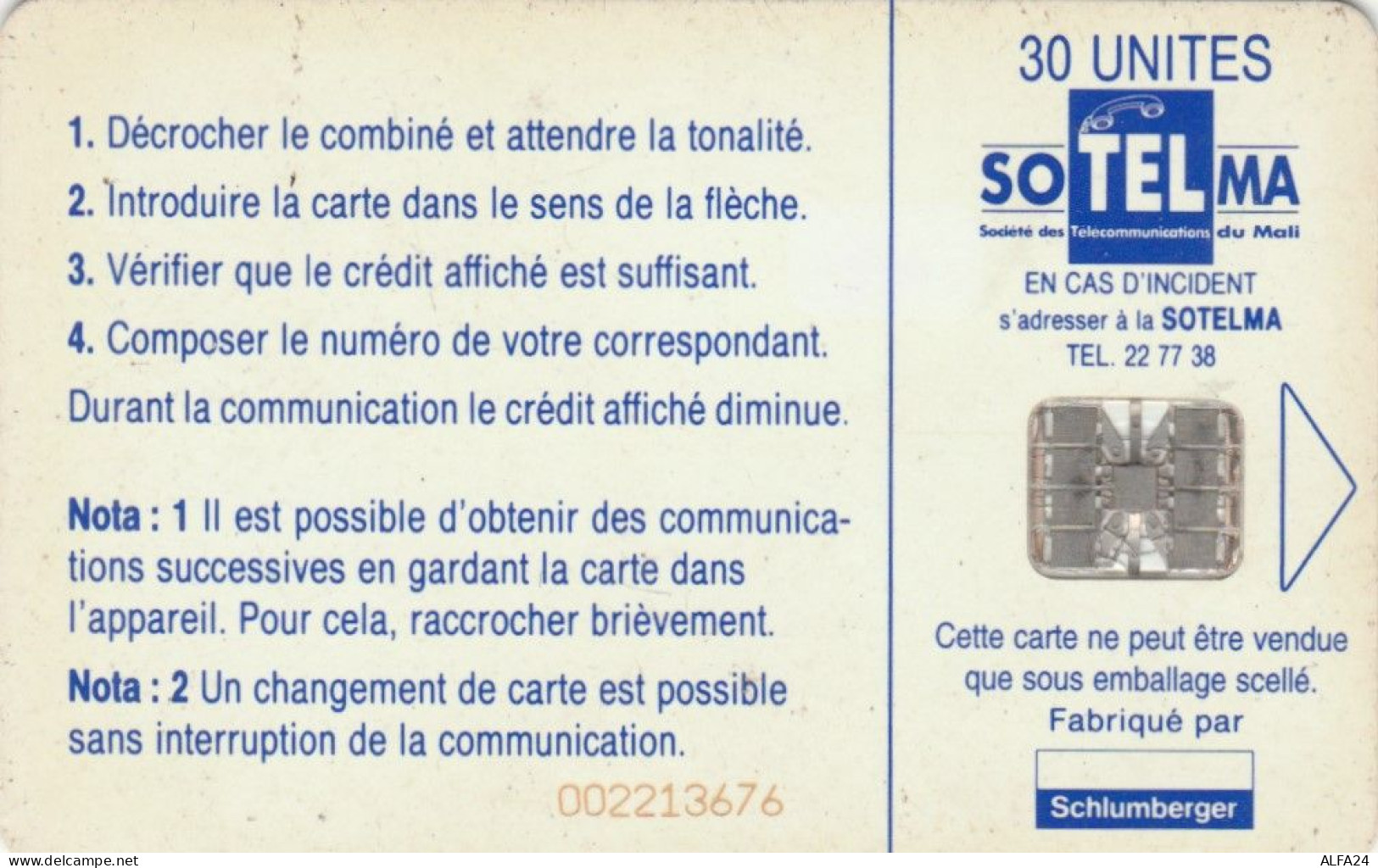 PHONE CARD MALI (E66.23.2 - Malí