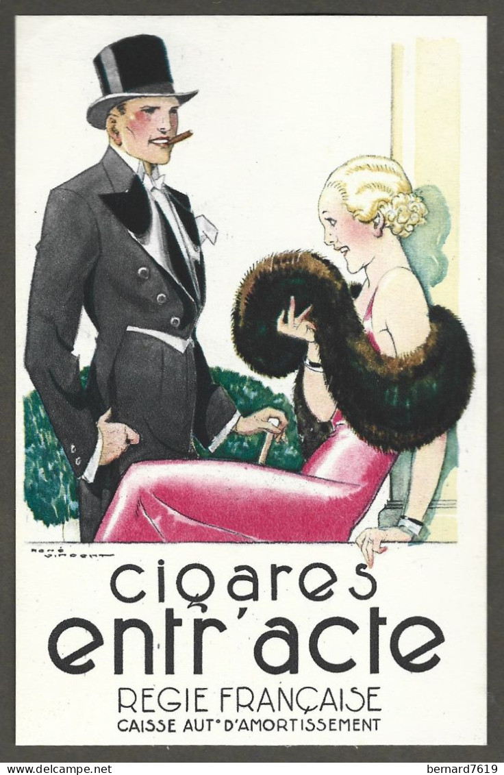 Publicite Cigare  Etr'acte - Illustrateur Rene Voncent - Regie  Francaise   - Carte Postale - Altri & Non Classificati