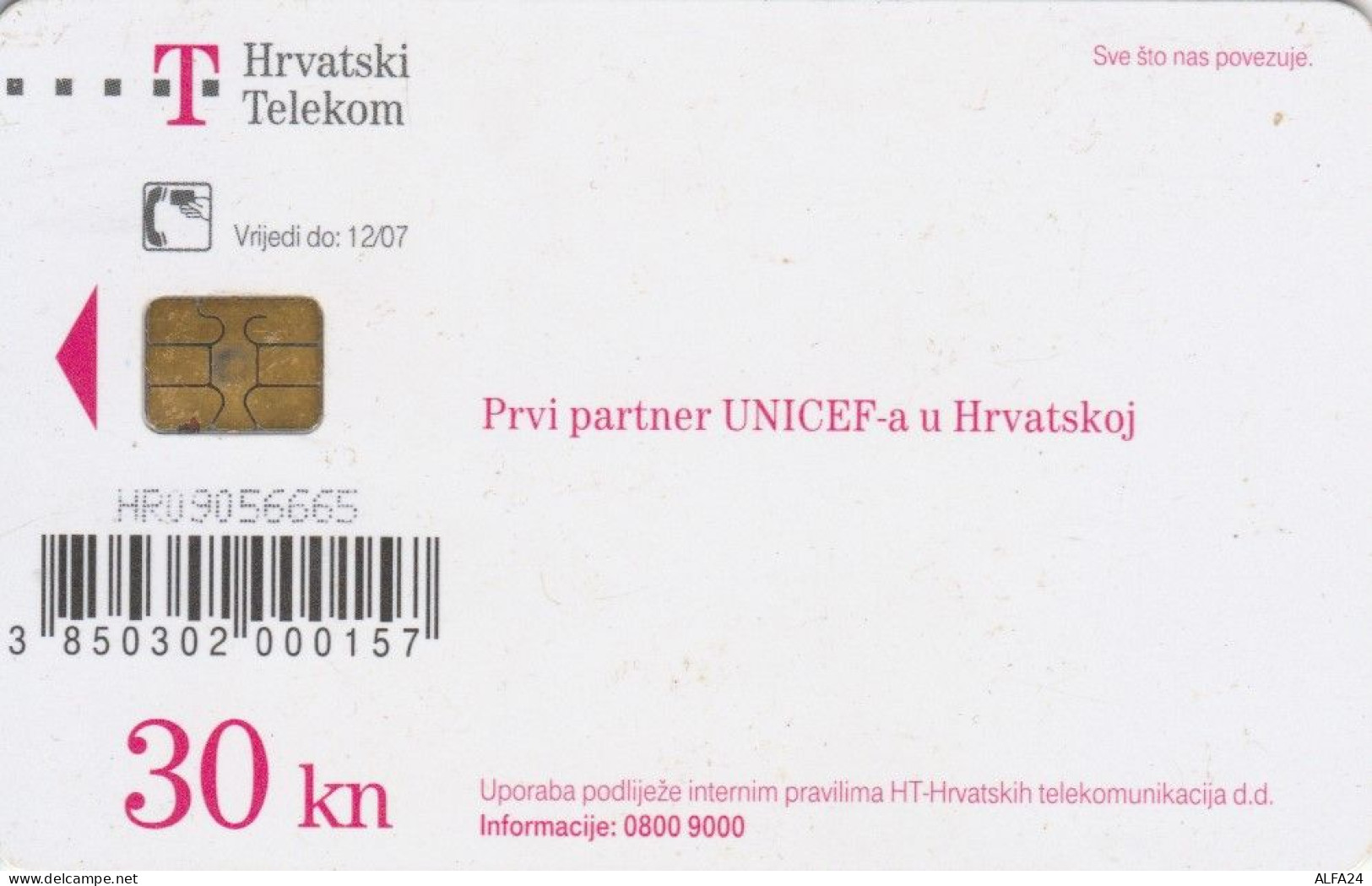 PHONE CARD CROAZIA (E67.24.1 - Croatie