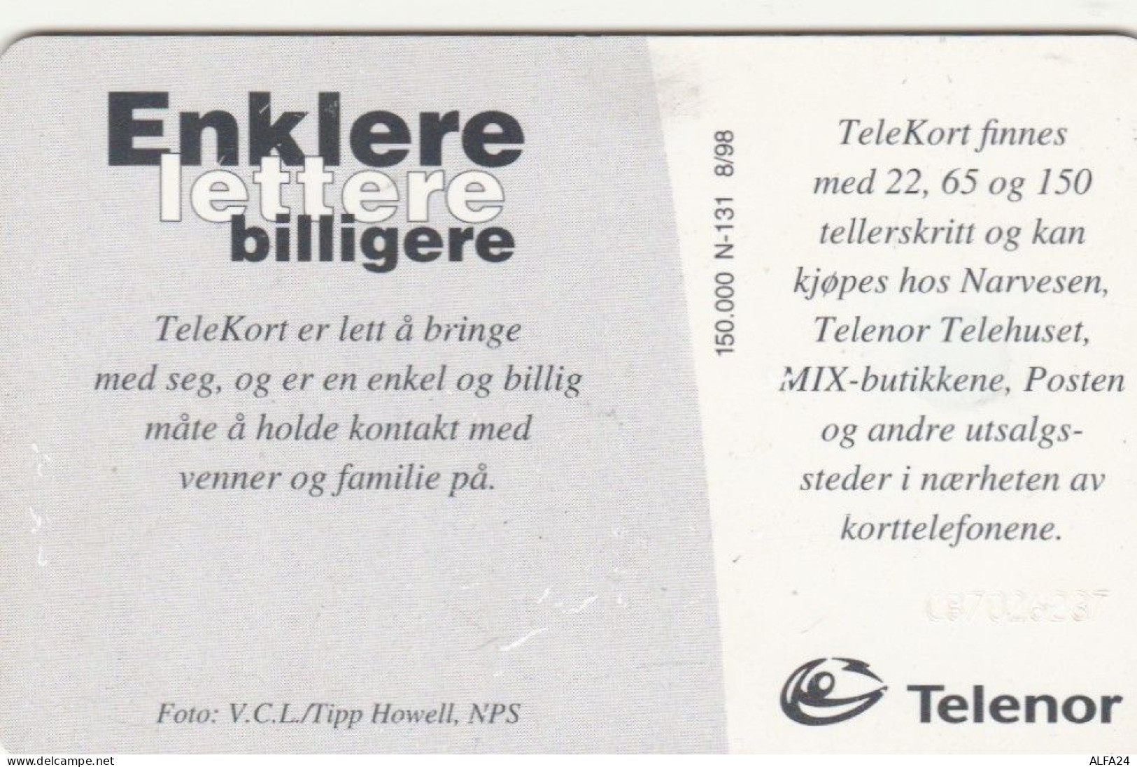 PHONE CARD NORVEGIA (E67.37.4 - Norvège