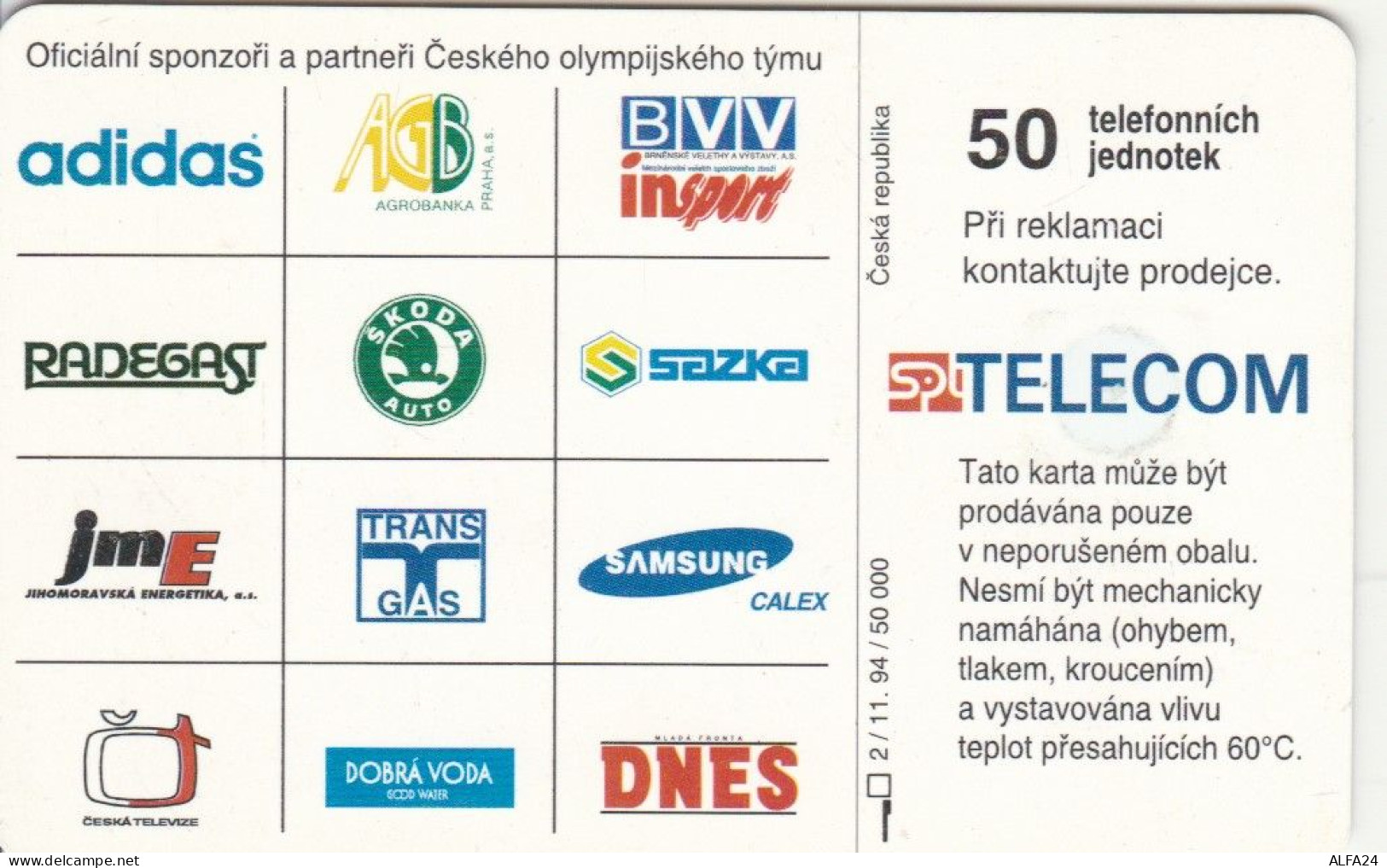 PHONE CARD REPUBBLICA CECA (E67.39.3 - Czech Republic