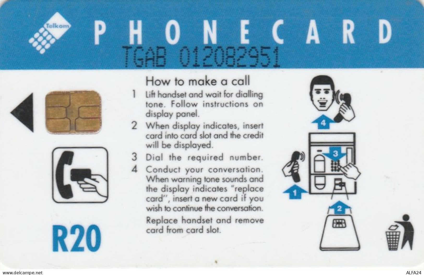 PHONE CARD SUDAFRICA (E67.20.8 - Afrique Du Sud