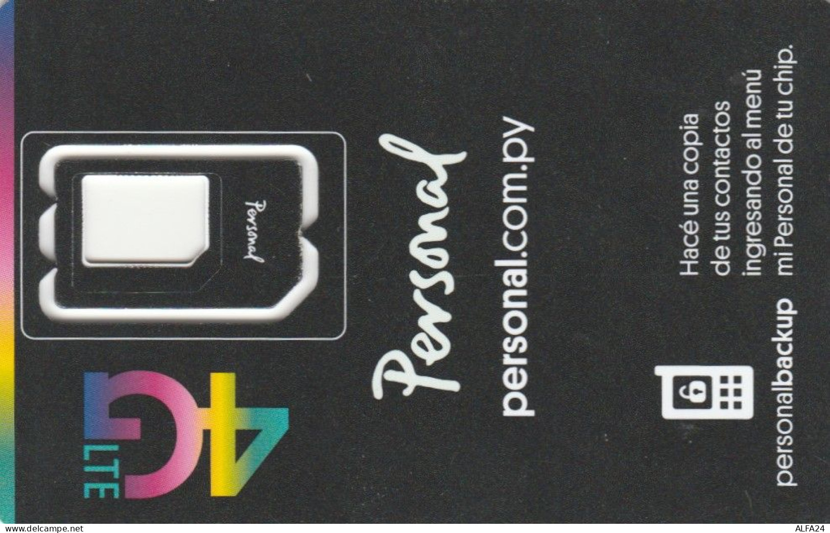 SIM CARD WITHOUT CHIP PARAGUAY (E67.50.4 - Paraguay