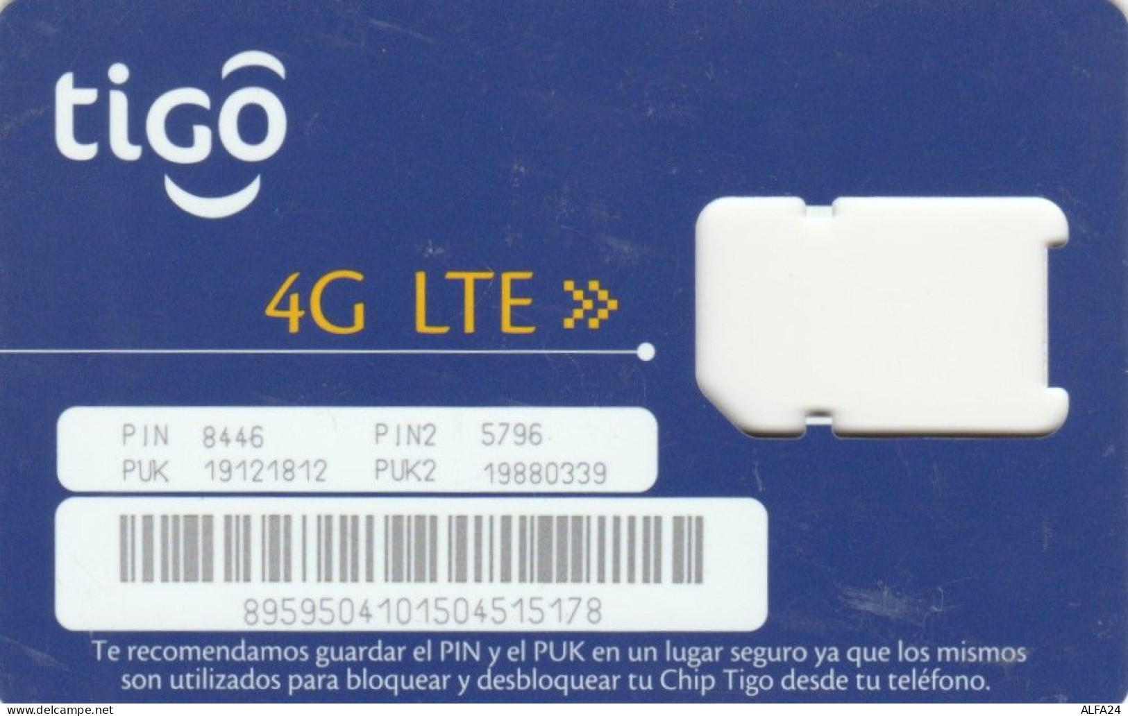 SIM CARD WITHOUT CHIP PARAGUAY (E67.50.2 - Paraguay