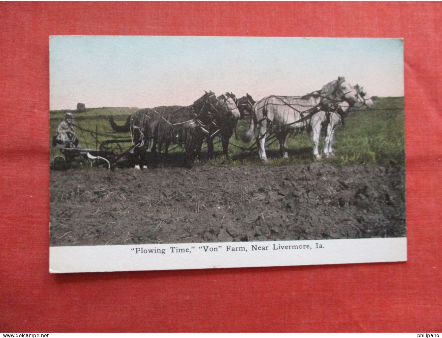 "Plowing Time" Von Farm Near Livermore Iowa    Ref 6282 - Other & Unclassified