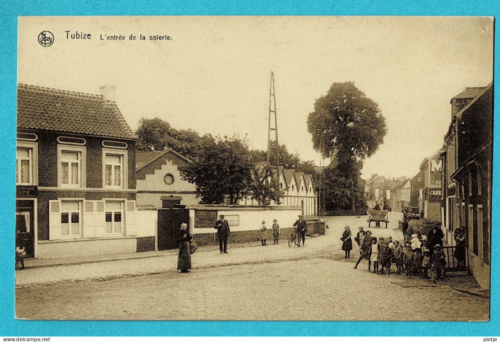 * Tubeke - Tubize (Waals Brabant Wallon) * (Nels, Edit N. Philippart - Pierlot) Entrée De La Soierie, Usine, Animée, TOP - Tubize