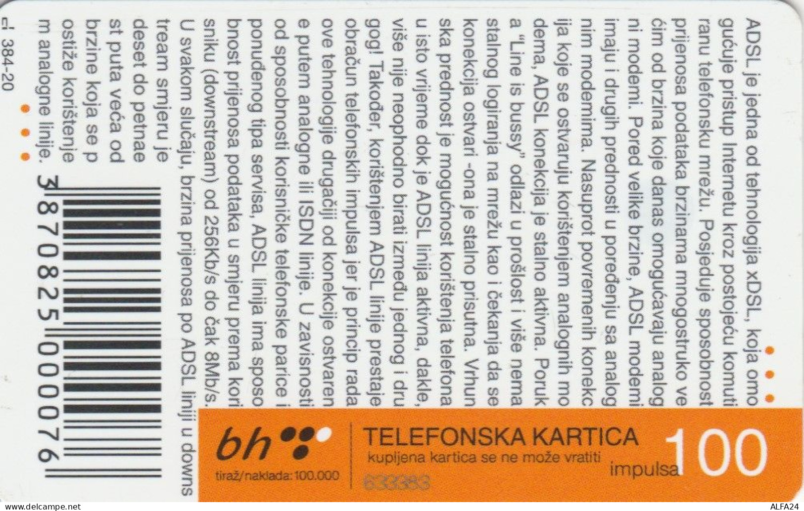 PHONE CARD BOSNIA HERZEGOVINA  (E68.24.7 - Bosnie