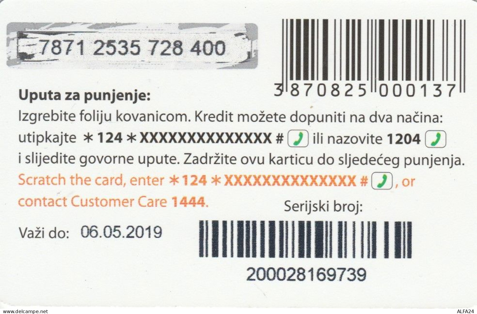 PREPAID PHONE CARD BOSNIA HERZEGOVINA  (E68.23.6 - Bosnië