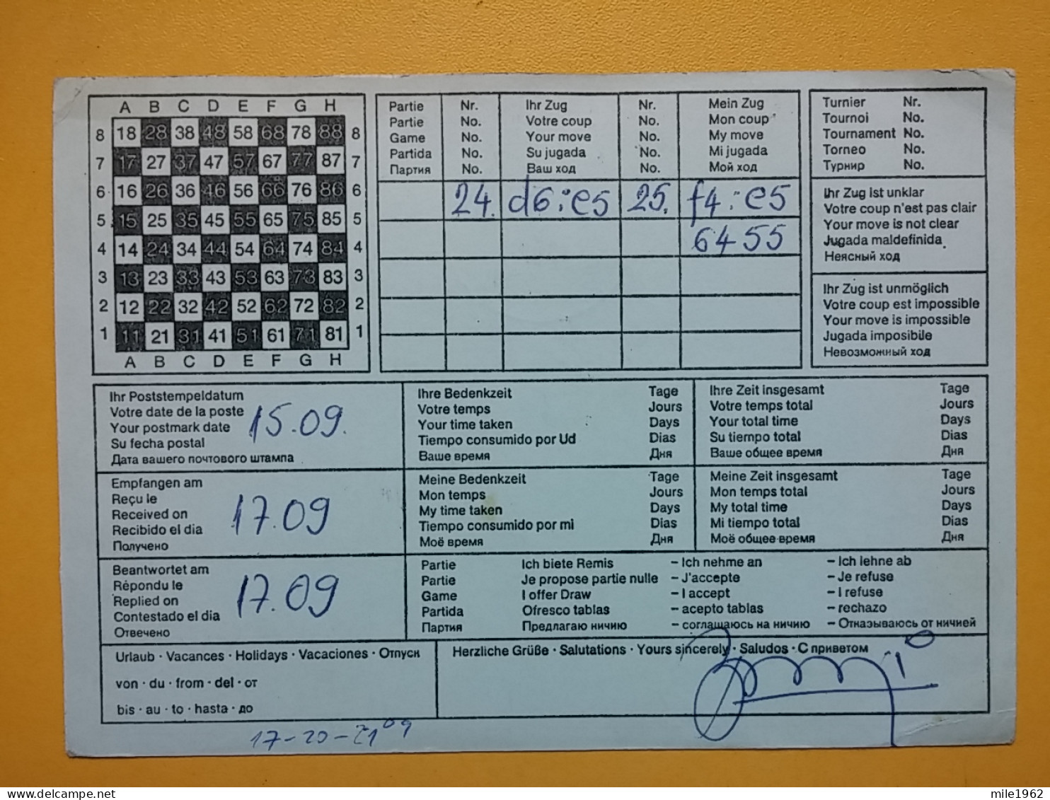 KOV 487-26 - Correspondence Chess Fernschach Postcard, PRISTINA - BELGRADE, Schach Chess Ajedrez échecs - Schach