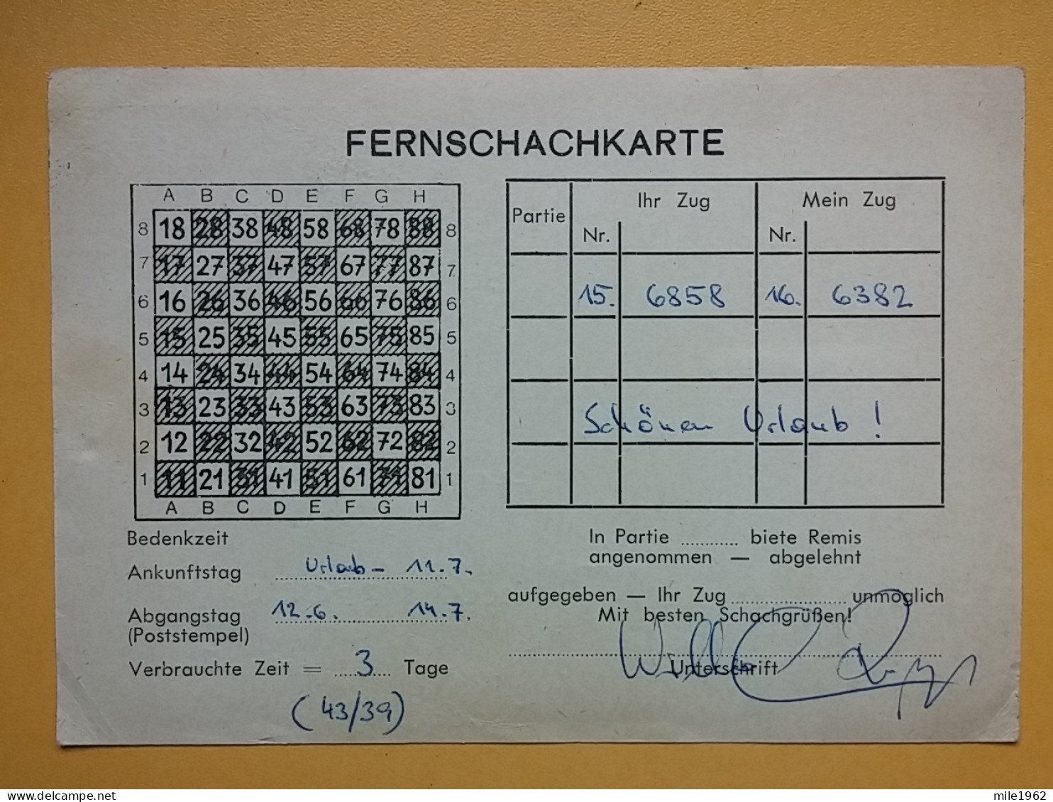 KOV 487-28- Correspondence Chess Fernschach Postcard, WIEN - BELGRADE, Schach Chess Ajedrez échecs,  - Echecs