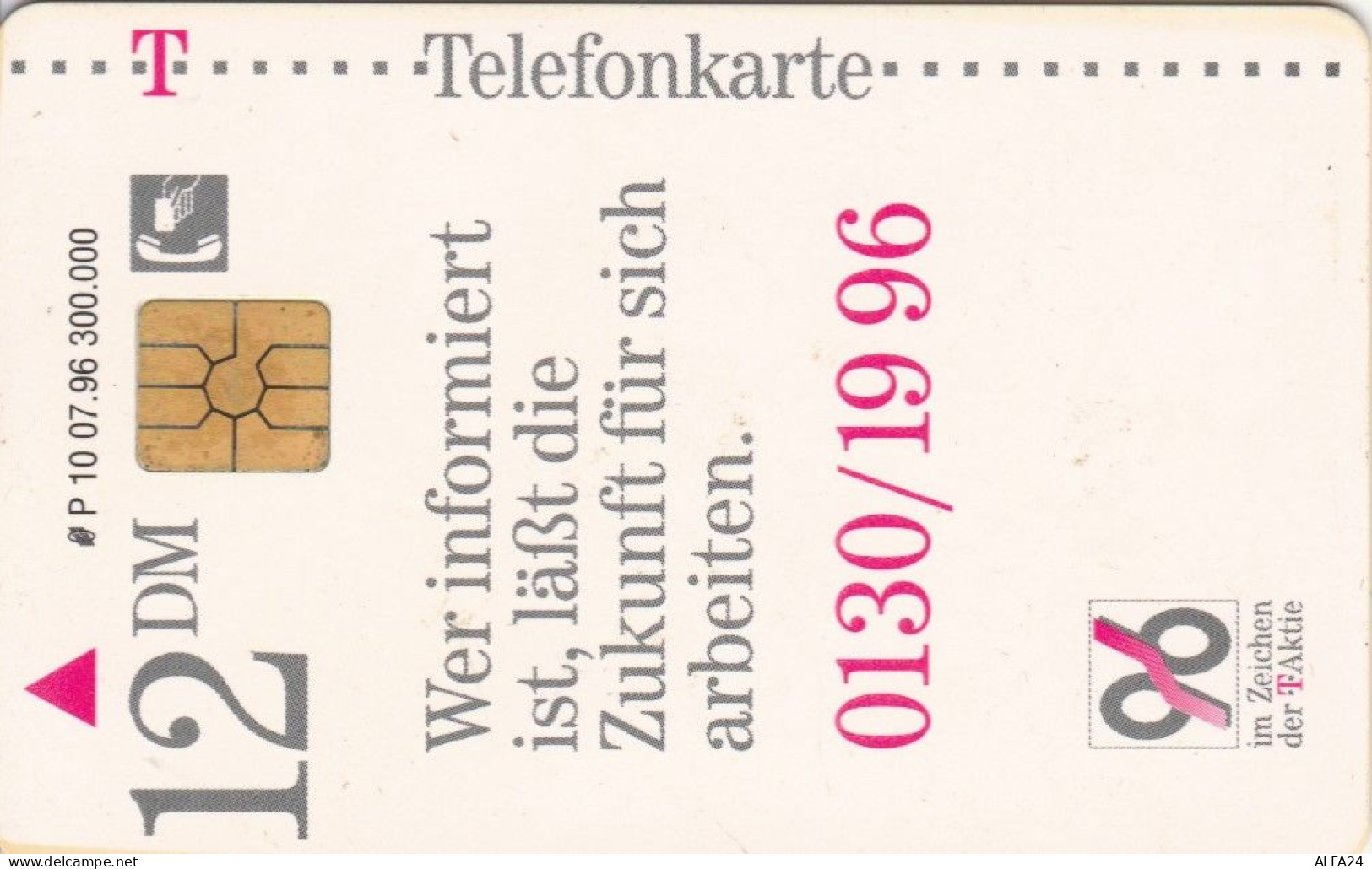 PHONE CARD GERMANIA SERIE P (E69.30.1 - P & PD-Series : Taquilla De Telekom Alemania