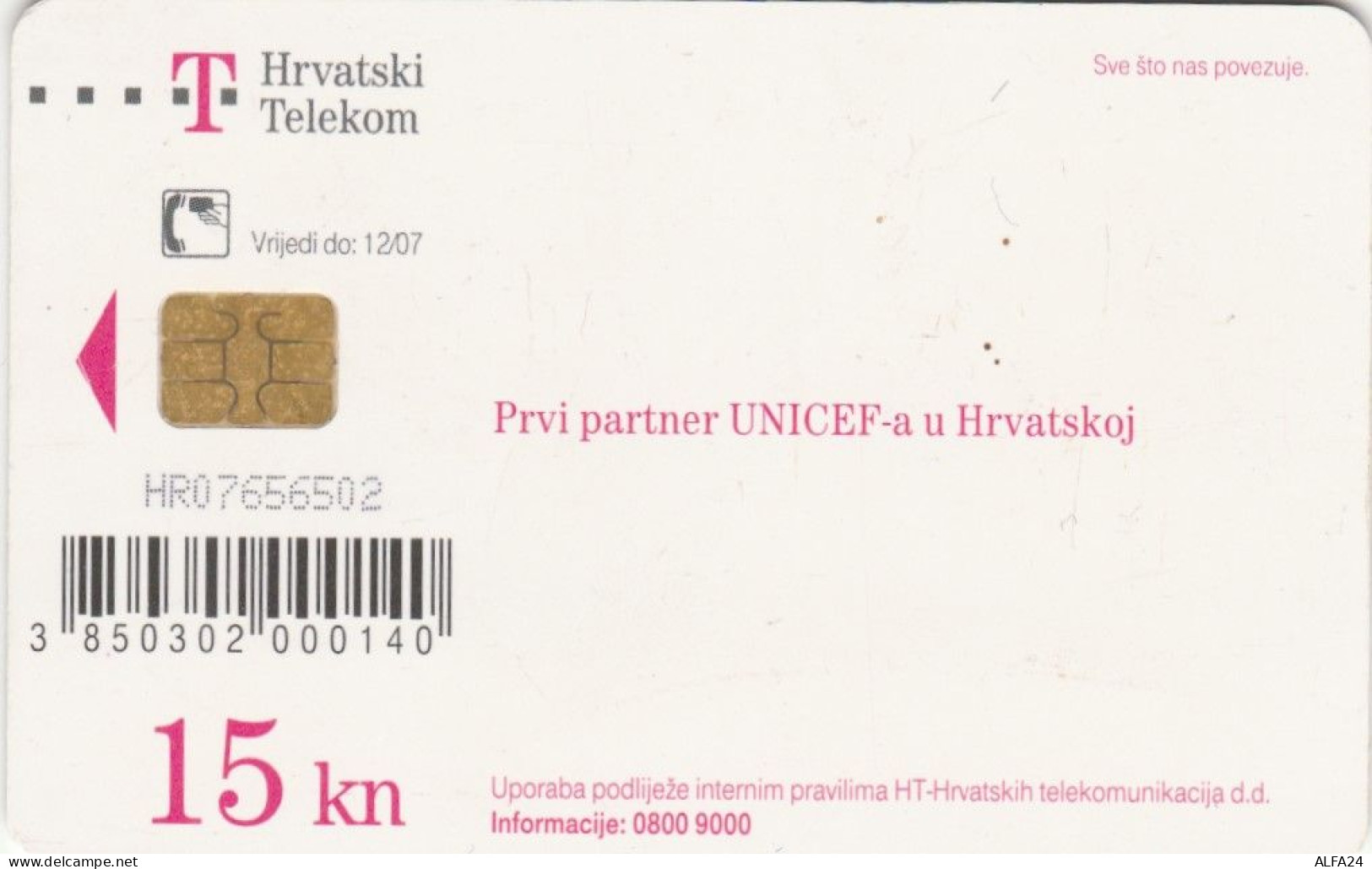 PHONE CARD CROAZIA (E69.26.8 - Croatie