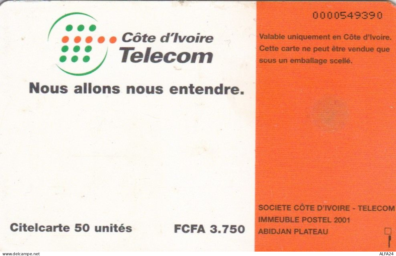 PHONE CARD COSTA D'AVORIO (E69.14.5 - Côte D'Ivoire