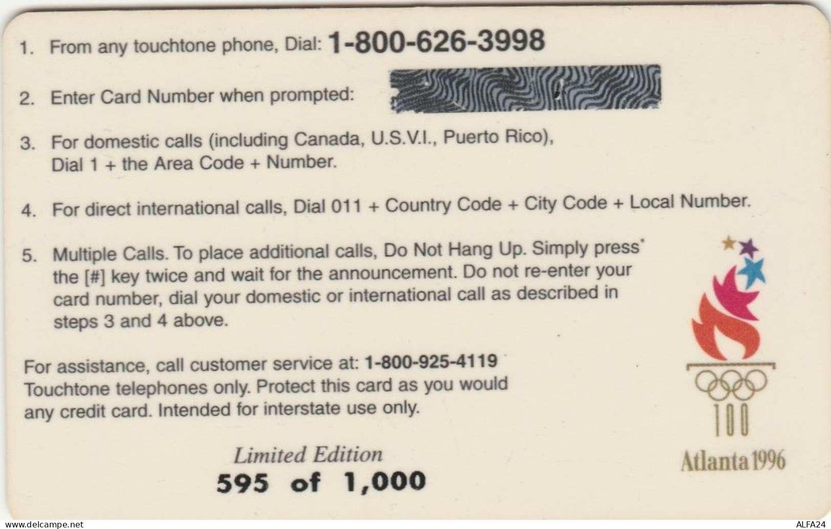 PREPAID PHONE CARD STATI UNITI SPRINT TIR.1000 (E69.3.4 - Sprint