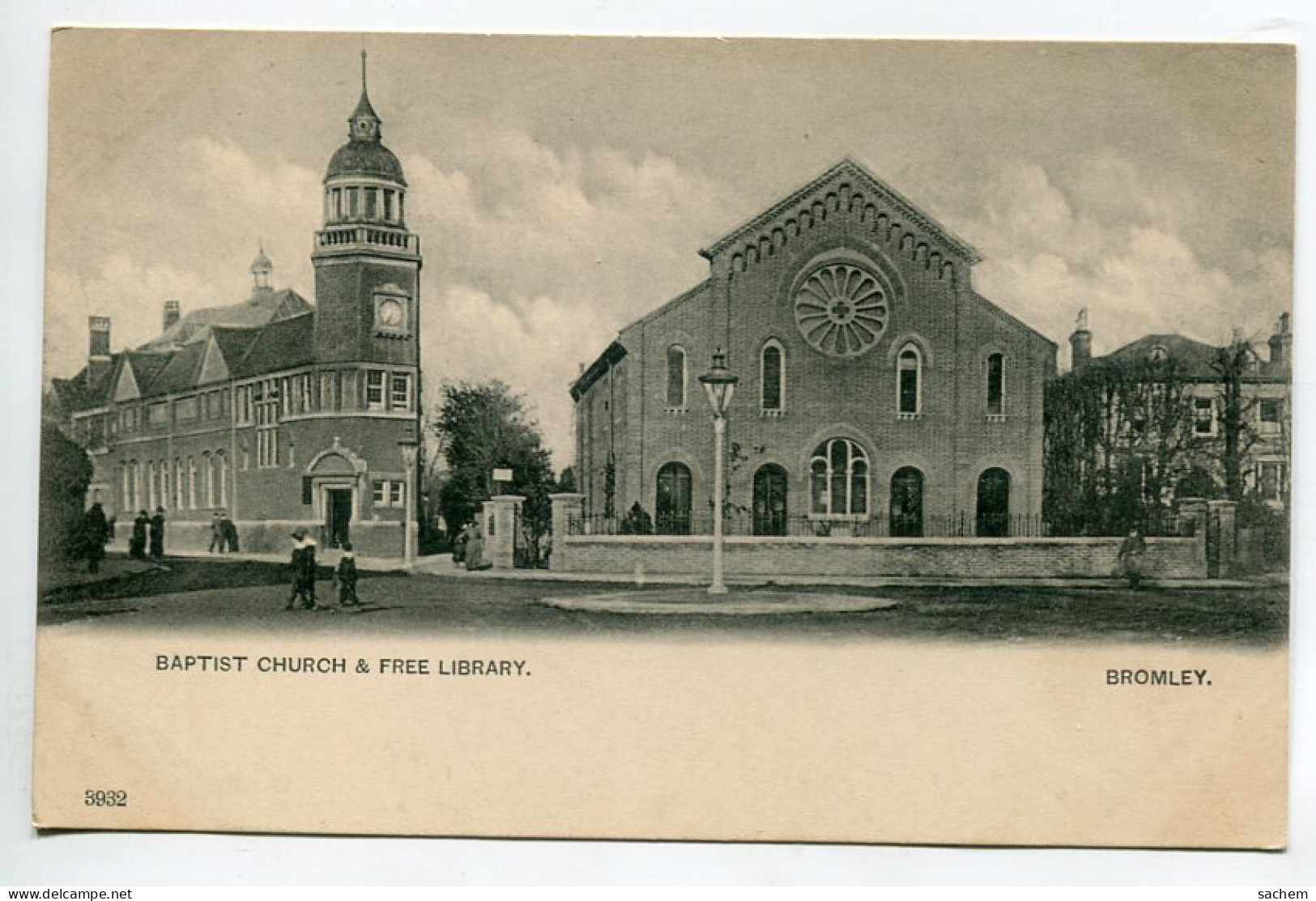 ANGLETERRE BROMLEY Baptist Church Free Library Place Du Bourg 1900 Dos Non Divisé No 3932   D19 2022 - London Suburbs