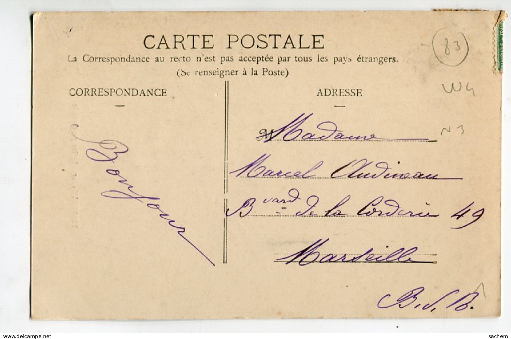 83 VIDAUBAN Homme Et Sa Cariole  Villageois Fontaine Place Eglise Paroissiale  1910 Timb    D18 2023 - Vidauban
