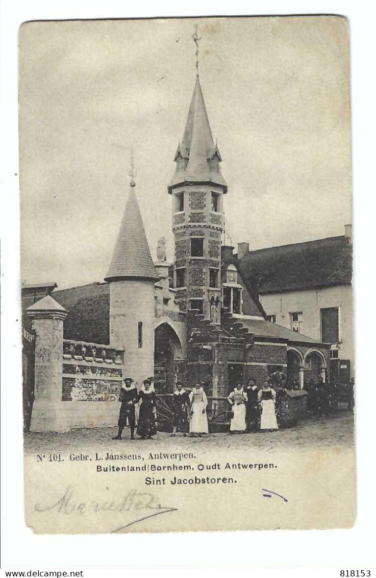 Bornem Bornhem  Buitenland. Oudt Antwerpen Sint Jacobstoren 1907 - Bornem