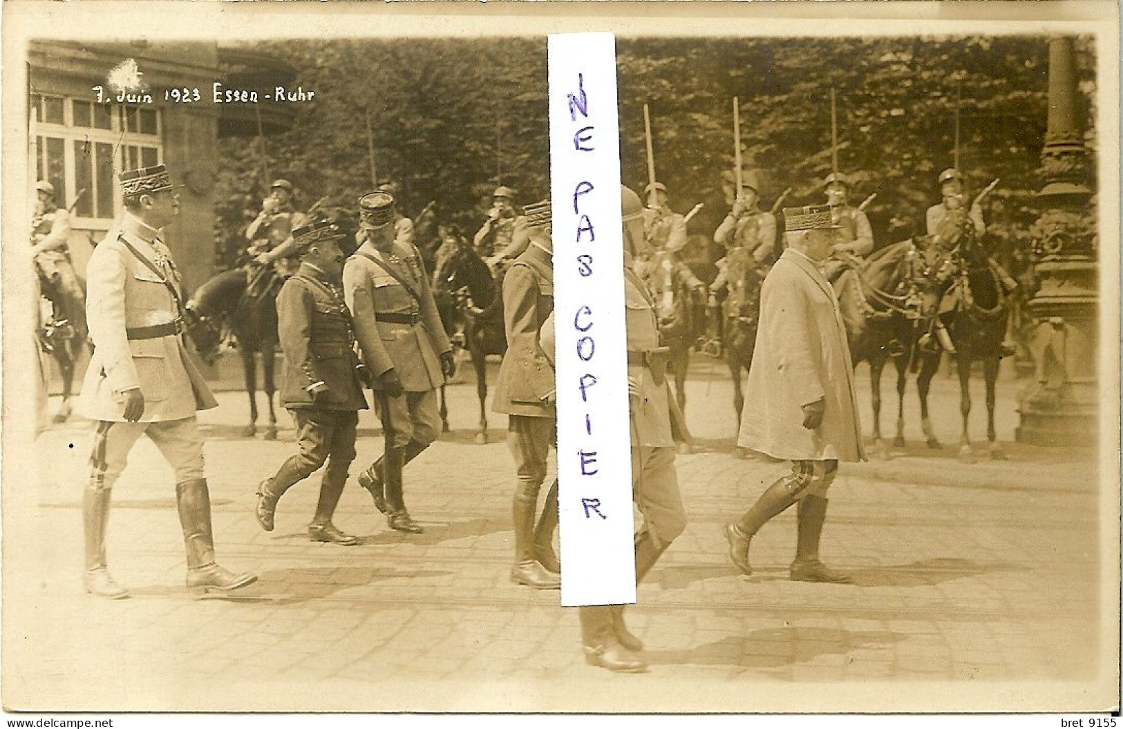 CARTE PHOTO ALLEMAGNE ESSEN RUHR OCCUPEE PAR LA FRANCE 7 JUIN 1923 SERIE DE 10 PHOTOS EXCEPTIONELLEMENT RARES - Essen