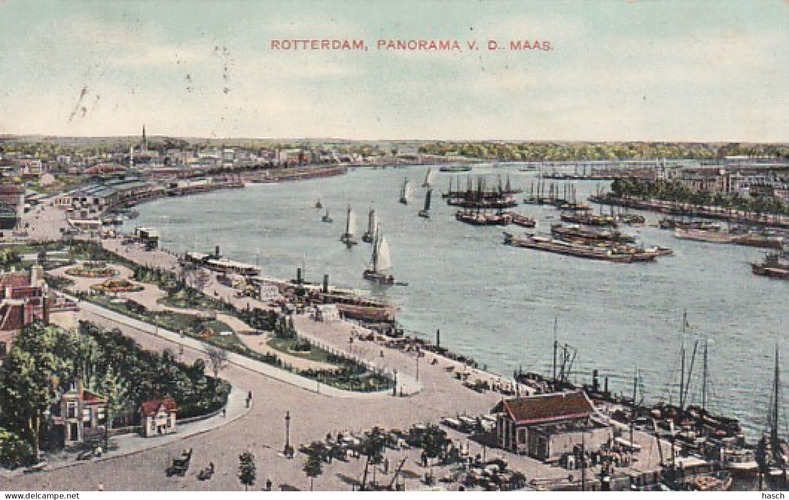 487437Rotterdam, Panorama V. D. Maas. 1907.  - Rotterdam