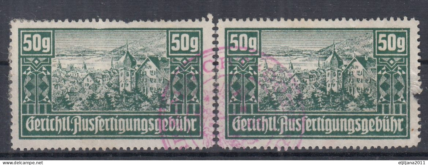 Austria Revenue / Tax ⁕ Gerichtl. Ausfertigungsgebühr 50 G. ⁕ 2v Used - Fiscales