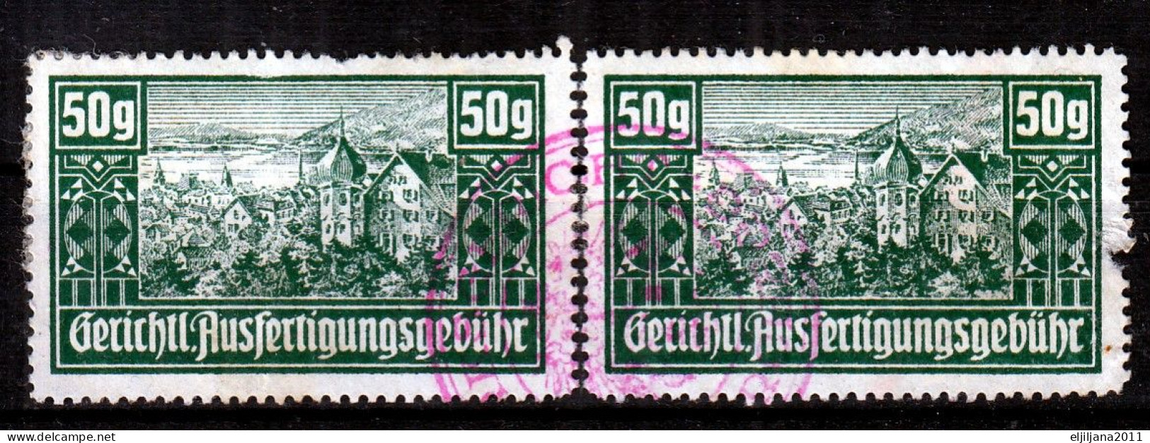 Austria Revenue / Tax ⁕ Gerichtl. Ausfertigungsgebühr 50 G. ⁕ 2v Used - Fiscaux