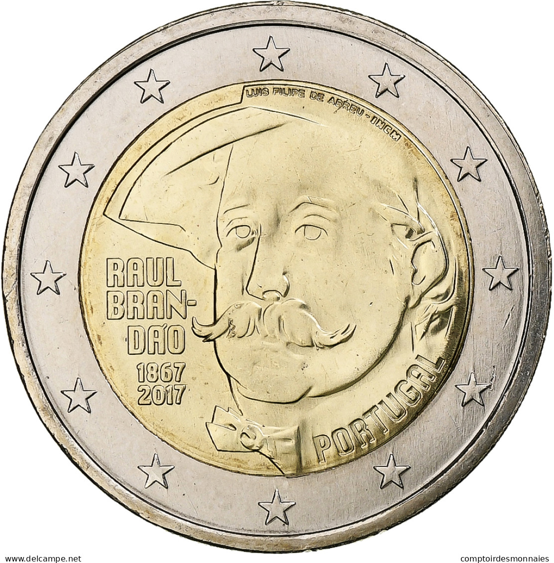 Portugal, 2 Euro, Raul Brandao, 2017, Lisbonne, FDC, Bimétallique, KM:New - Portugal