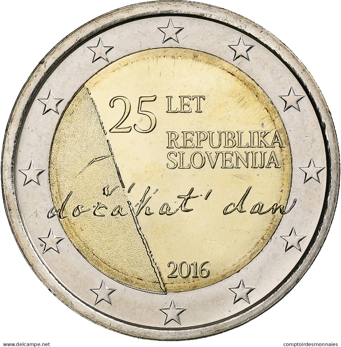 Slovénie, 2 Euro, 25ème Anniversaire De L'Indépendance, 2016, FDC - Slovenië