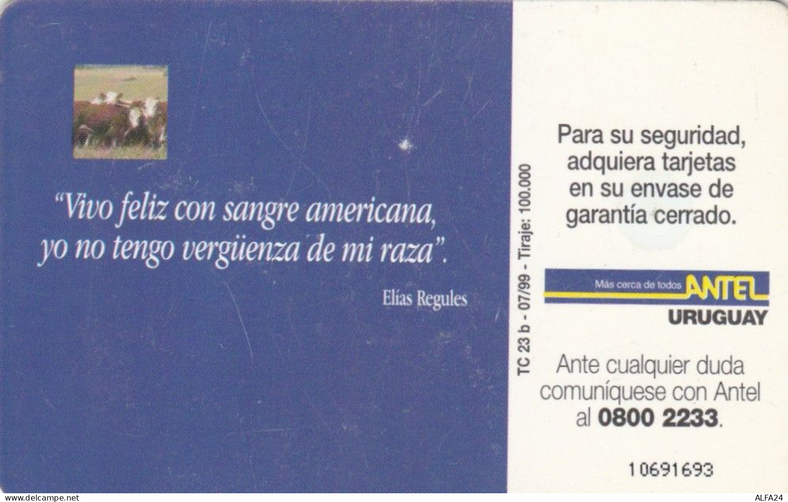 PHONE CARD URUGUAY (E72.48.2 - Uruguay