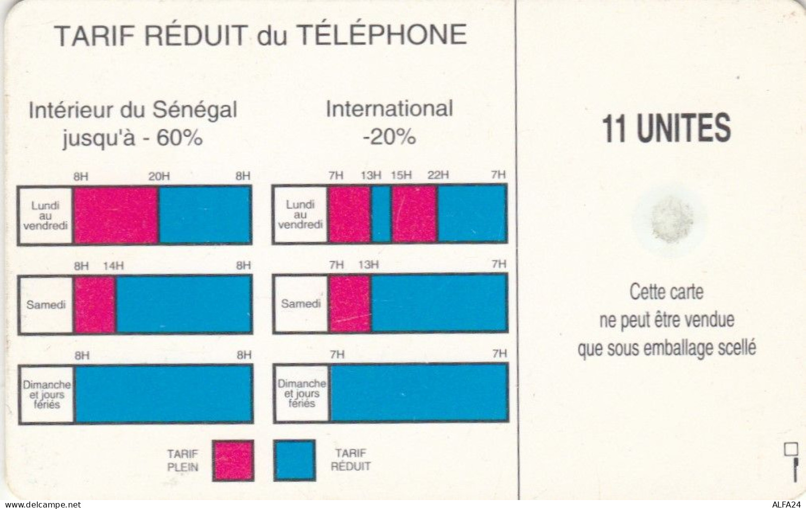 PHONE CARD SENEGAL (E72.47.4 - Sénégal